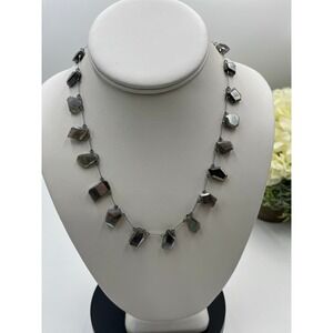 Margo Morrison Geometric Shape Labradorite Gray Swarovski Crystals Limited Ed